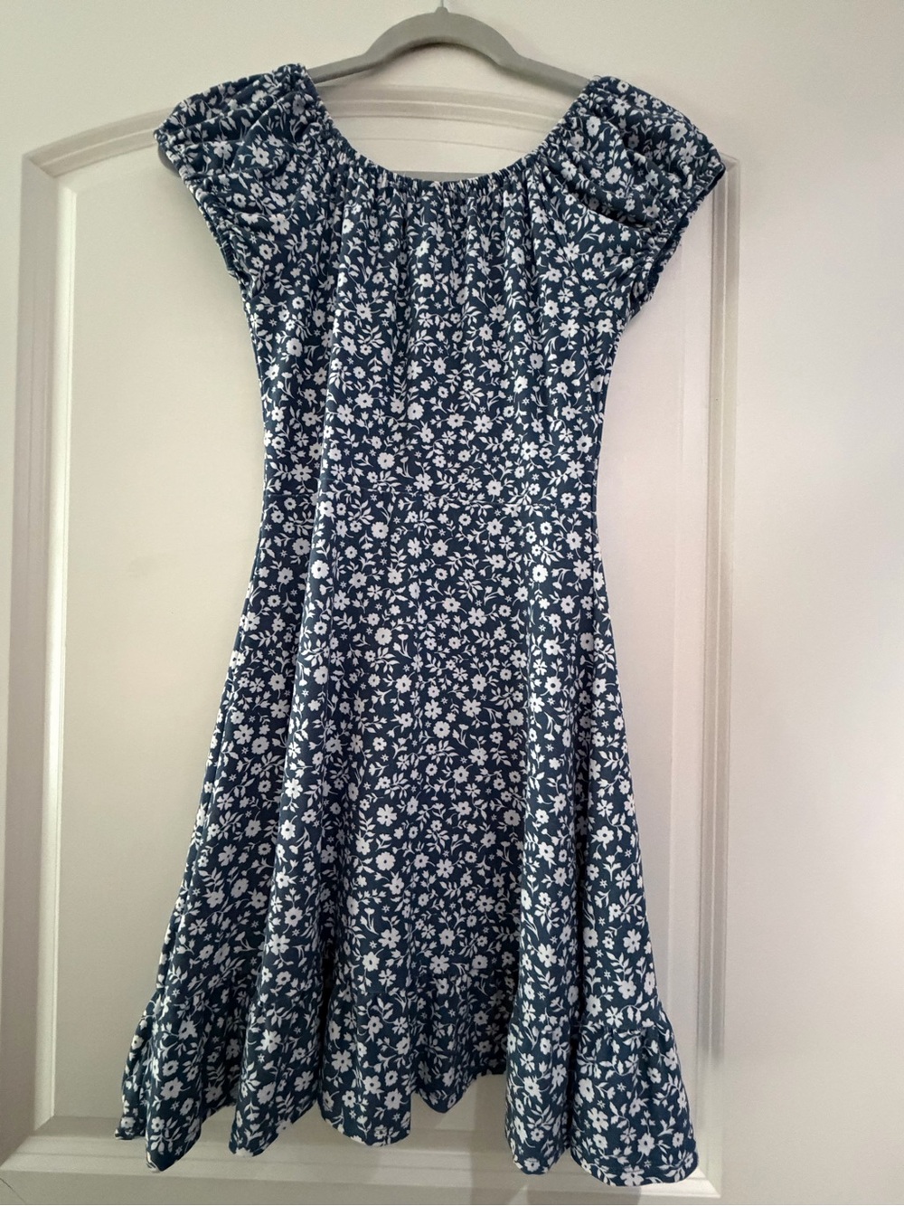 Derek Heart Navy Blue & White Floral Casual Dress - Picture 2 of 2